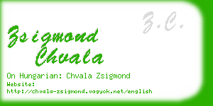 zsigmond chvala business card